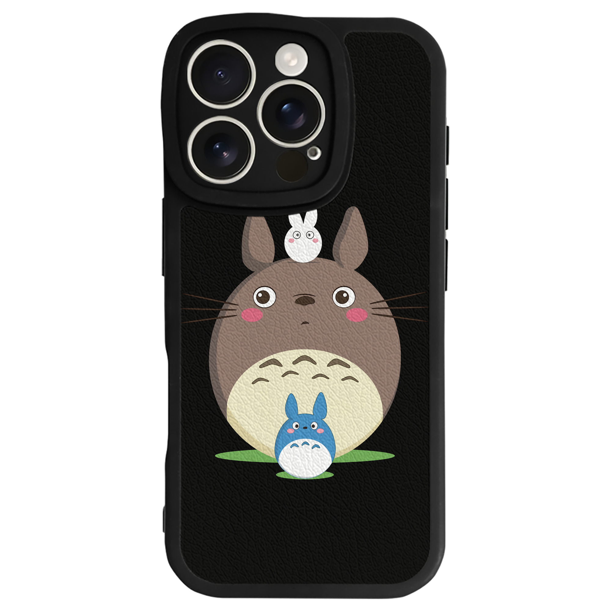 （画像用） となりのトトロ 草壁メイ 草壁サツキ My Neighbor Totoro Satsuki Kusakabe Mei Kusakabe 【iPhone 16シリーズ対応】シリコンスマホケース（レザー調） 材質：シリコン